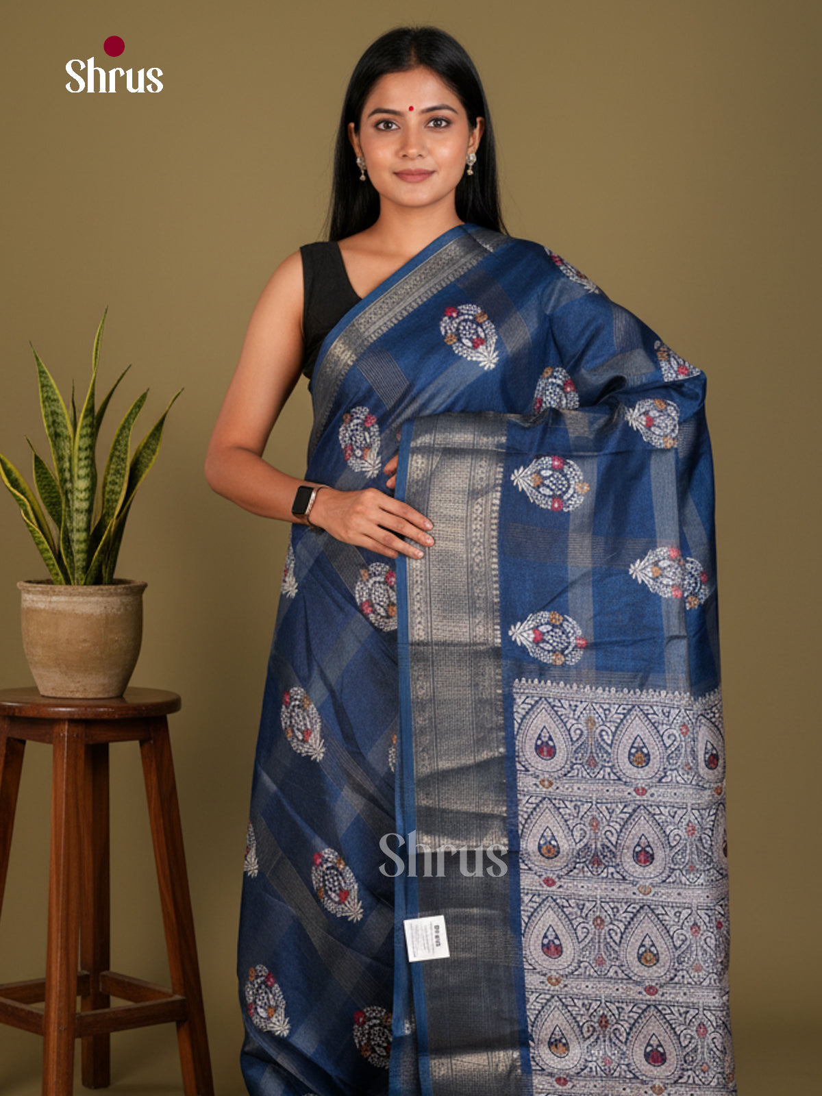 Semi Crepe Saree - EBS20249 - Shop on Shrus.com