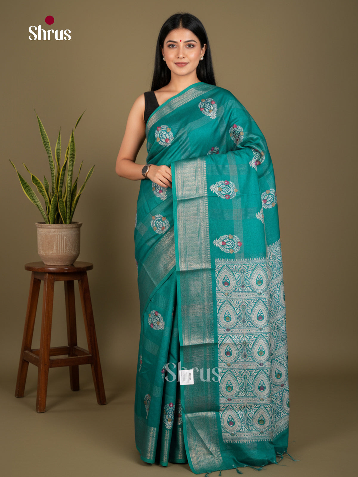 Semi Crepe Saree - EBS20251 - Shop on Shrus.com