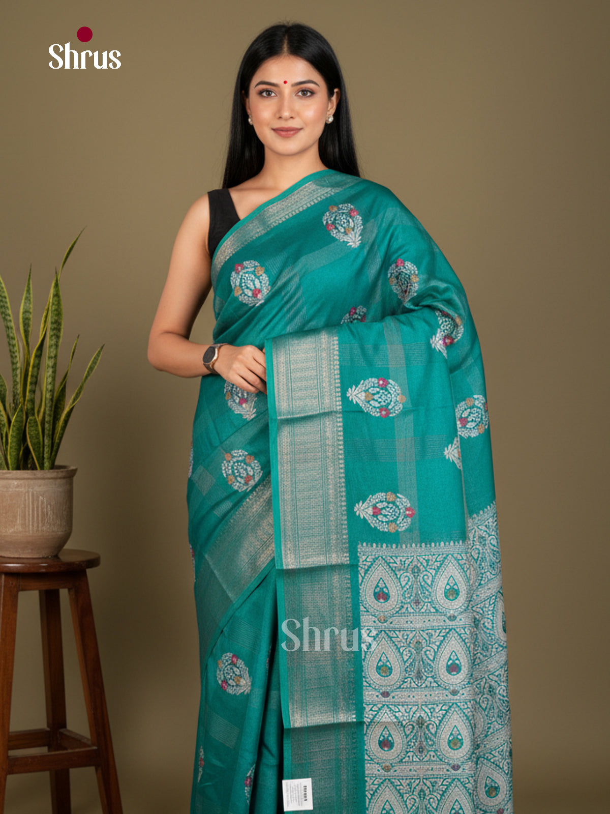 Semi Crepe Saree - EBS20251 - Shop on Shrus.com