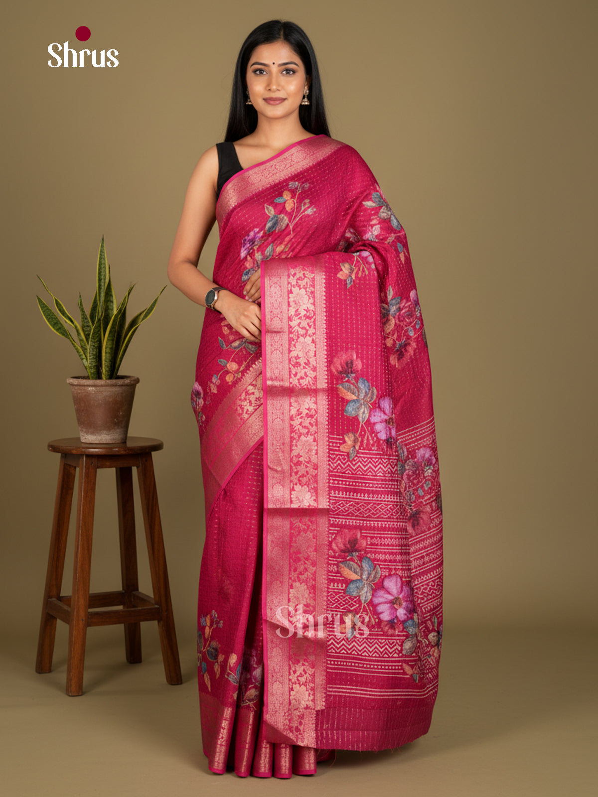 Semi Crepe Saree - EBS20424 - Shop on Shrus.com