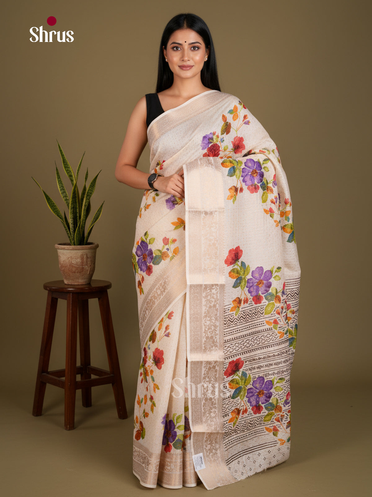 Semi Crepe Saree - EBS20428 - Shop on Shrus.com