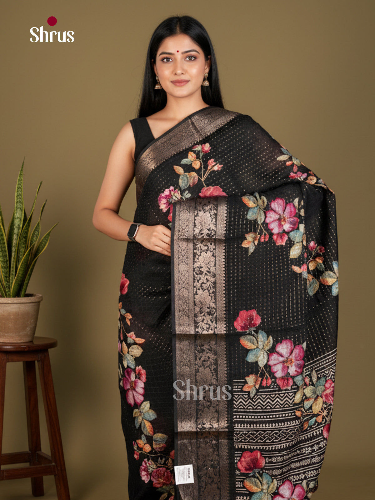 Semi Crepe Saree - EBS20430 - Shop on Shrus.com