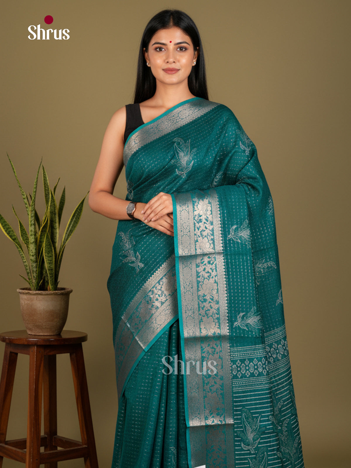 Semi Crepe Saree - EBS20432 - Shop on Shrus.com