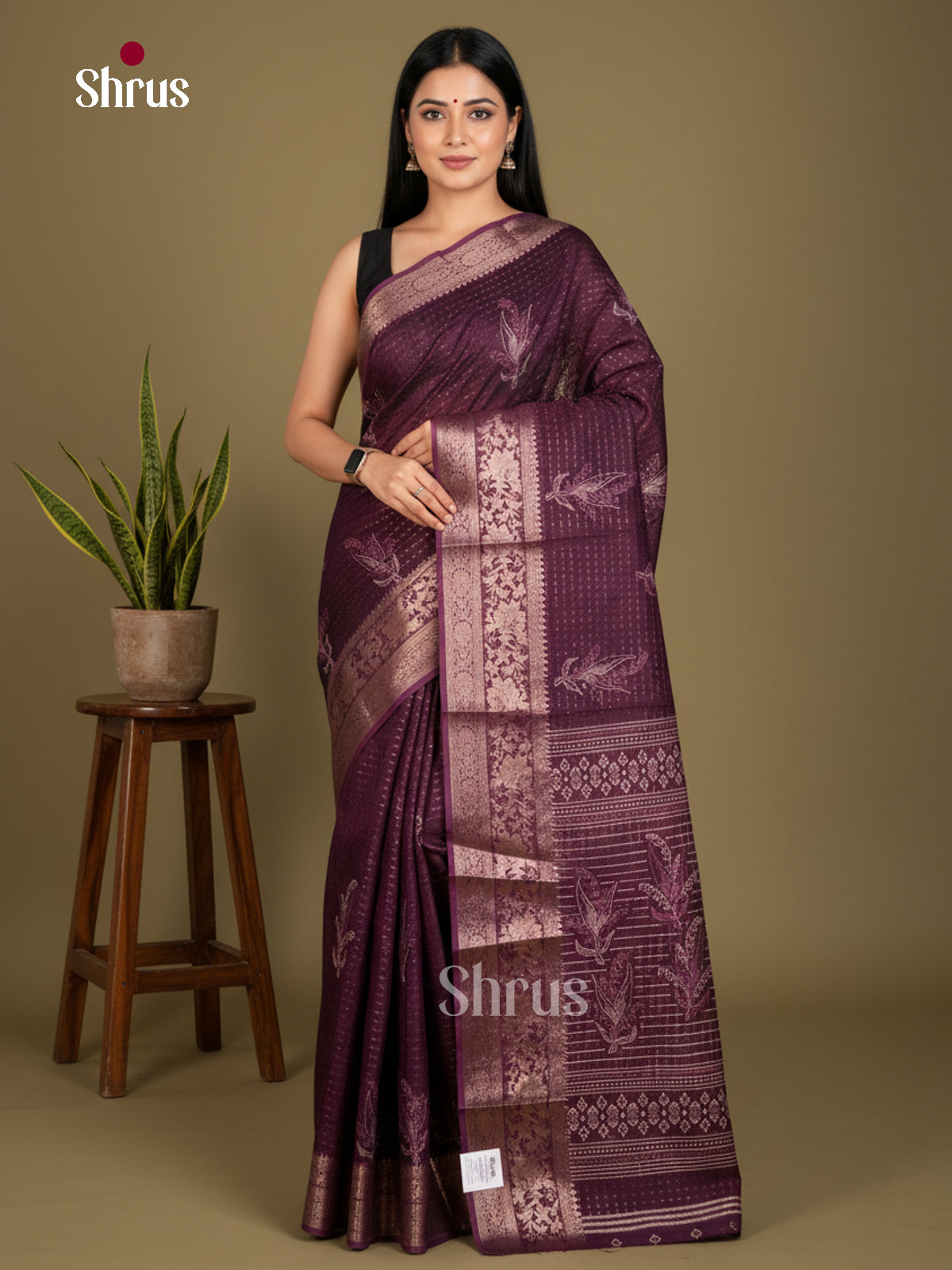 Semi Crepe Saree - EBS20433 - Shop on Shrus.com