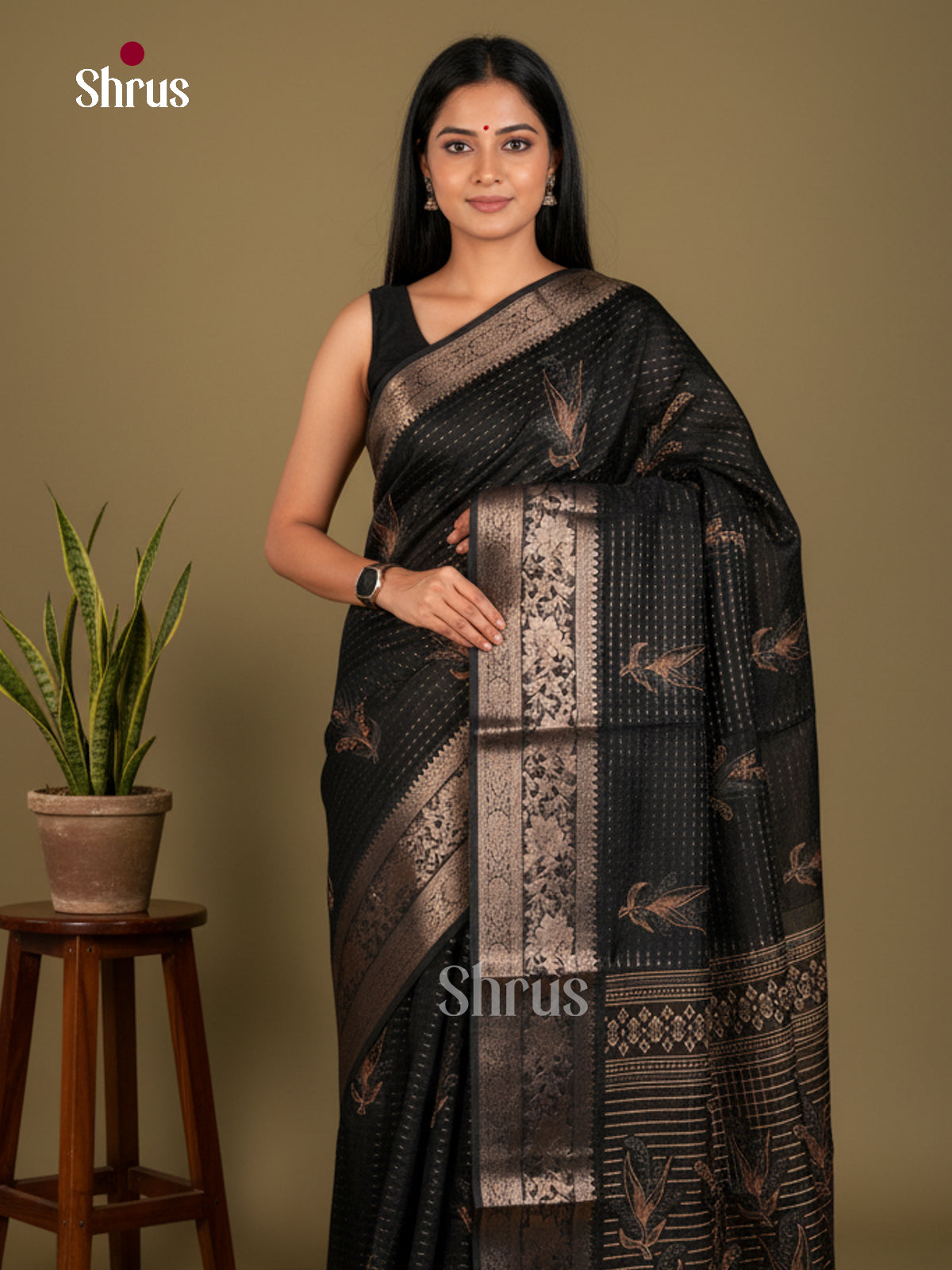 Semi Crepe Saree - EBS20435 - Shop on Shrus.com