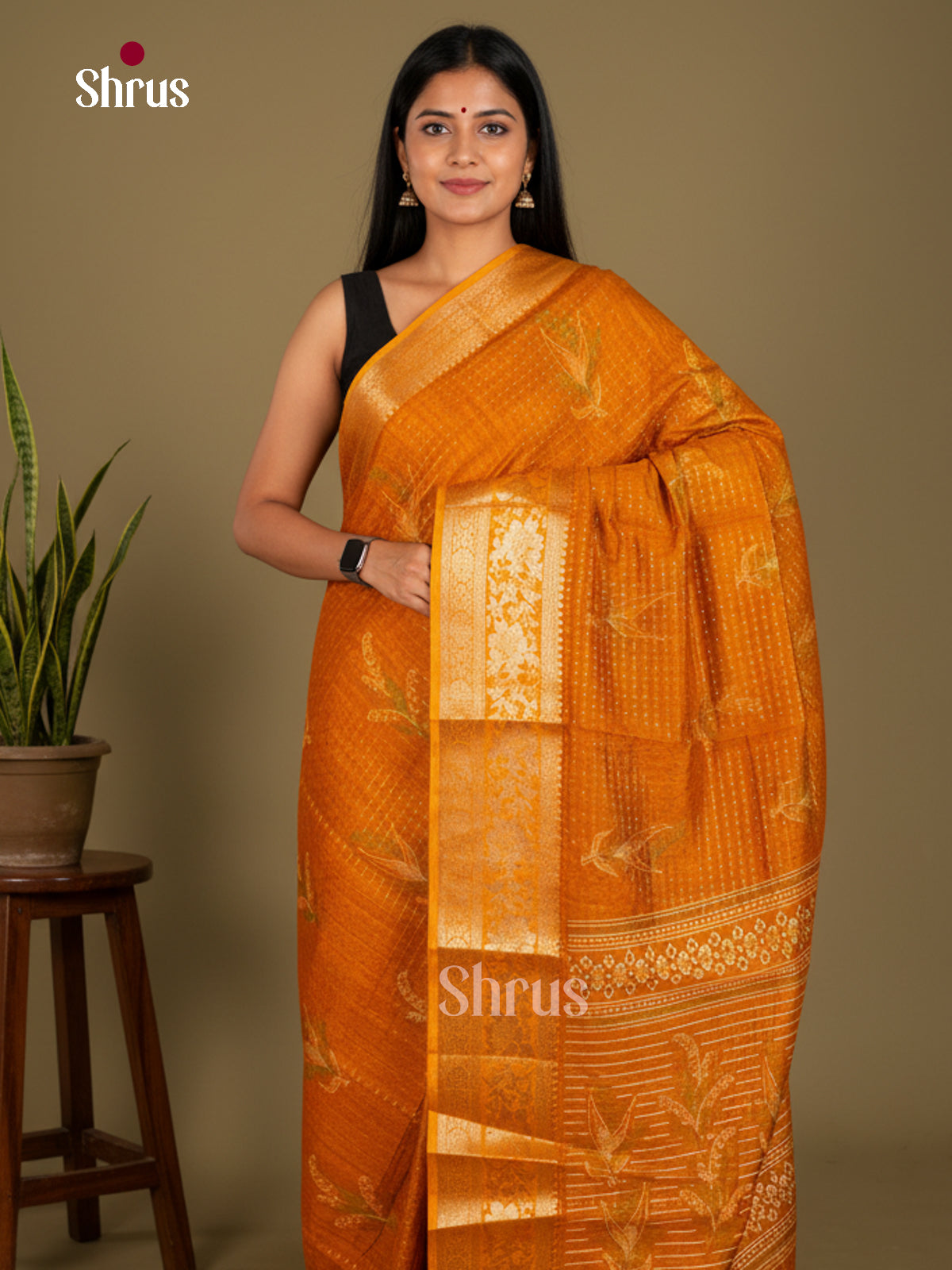 Semi Crepe Saree - EBS20437 - Shop on Shrus.com
