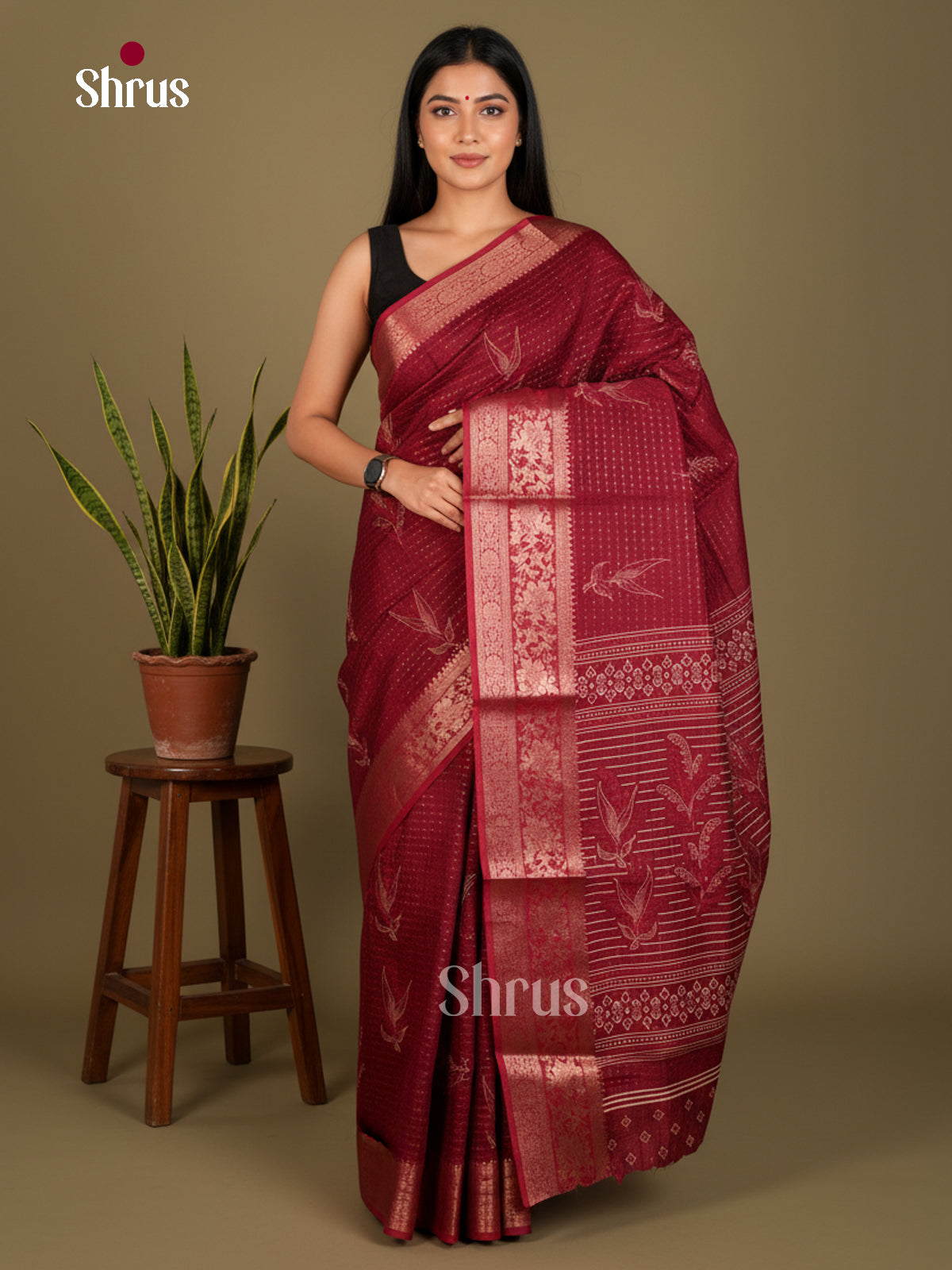 Semi Crepe Saree - EBS20439 - Shop on Shrus.com