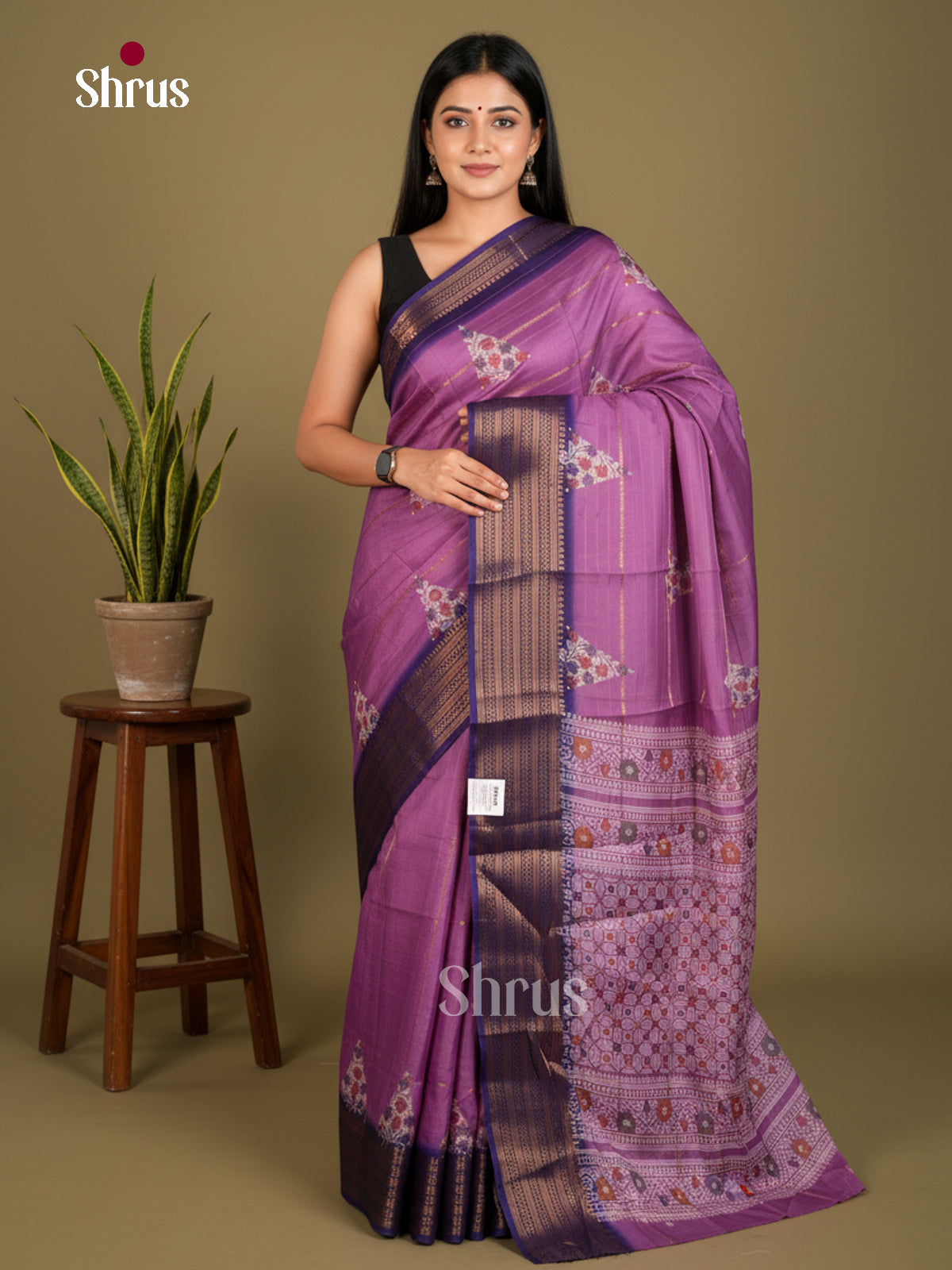 Semi Crepe Saree - EBS20452 - Shop on Shrus.com