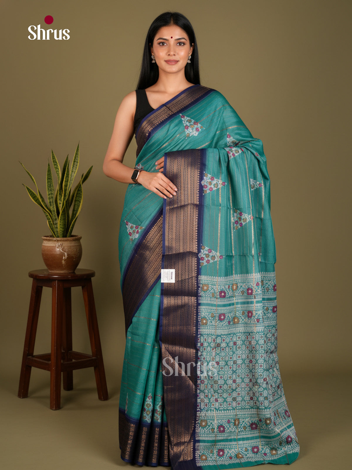 Semi Crepe Saree - EBS20453 - Shop on Shrus.com