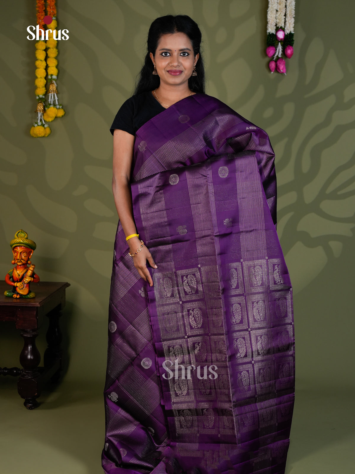 Soft Silk Saree - EBS21014 - Shop on Shrus.com