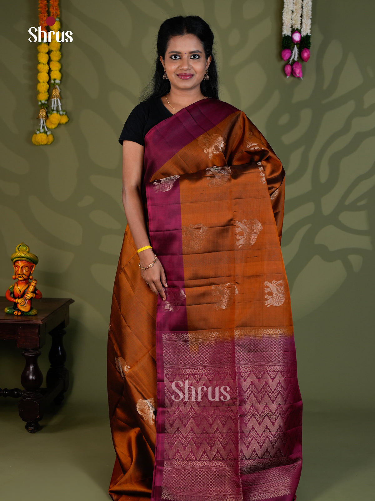 Soft Silk Saree - EBS21022 - Shop on Shrus.com