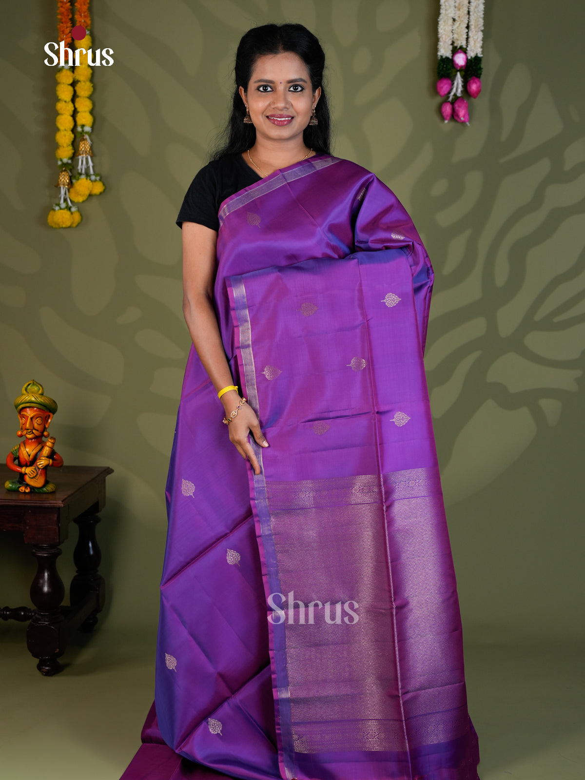 Softsilk-halfpure Saree - EBS21038 - Shop on Shrus.com