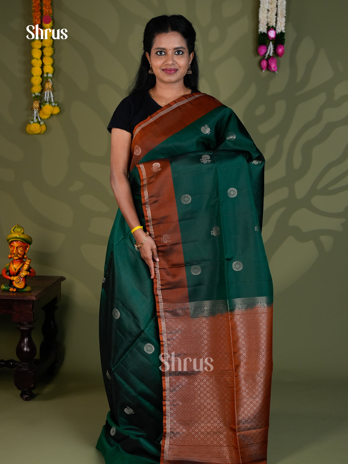 Softsilk-halfpure Saree - EBS21044 - Shop on Shrus.com