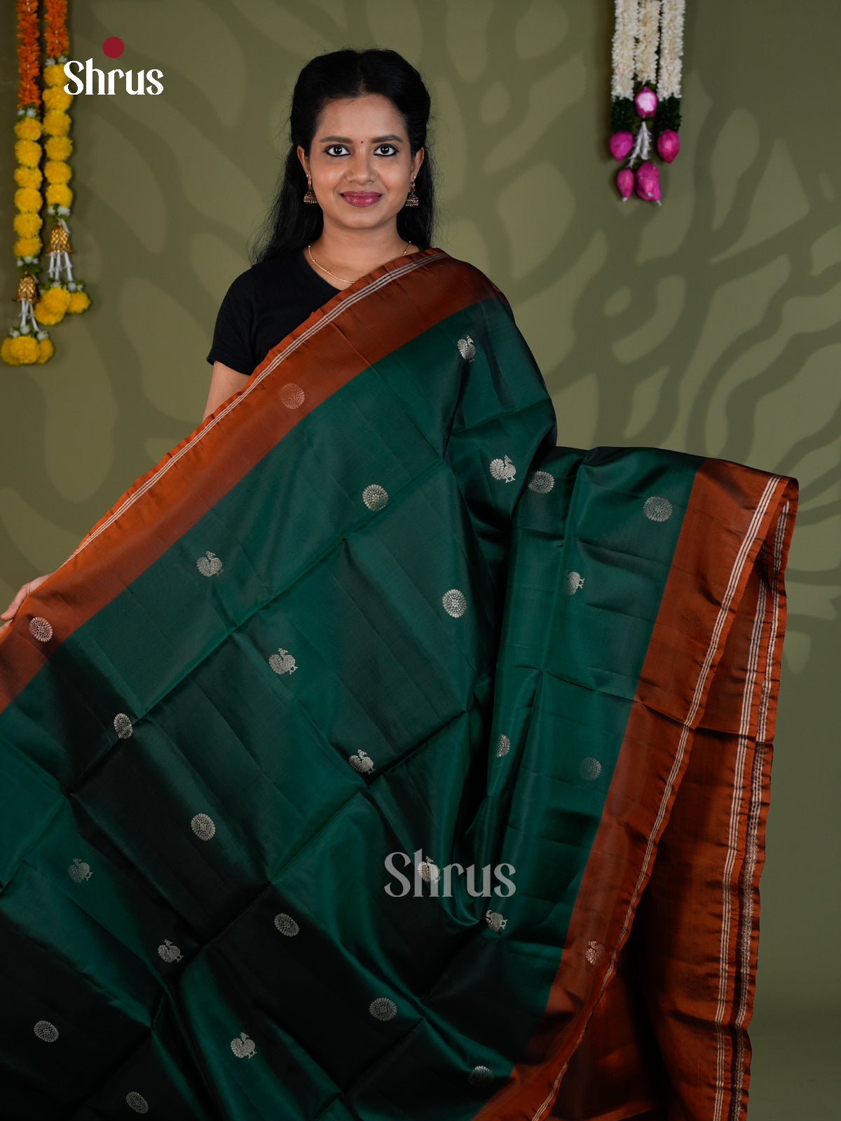 Softsilk-halfpure Saree - EBS21044 - Shop on Shrus.com