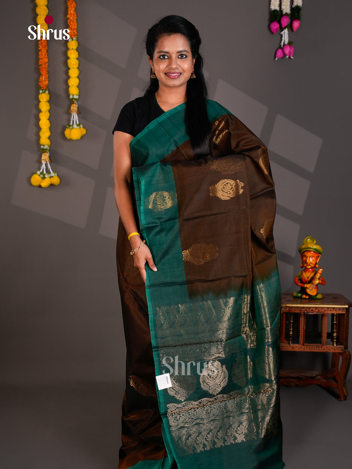 Silk Cotton Saree - EBS21058 - Shop on Shrus.com
