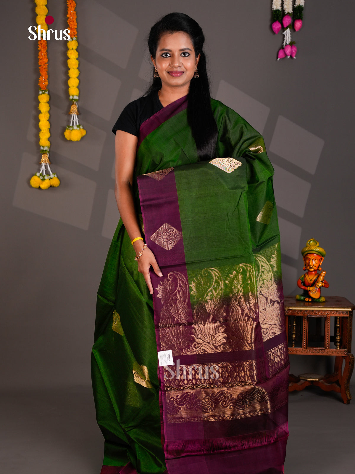 Silk Cotton Saree - EBS21065 - Shop on Shrus.com