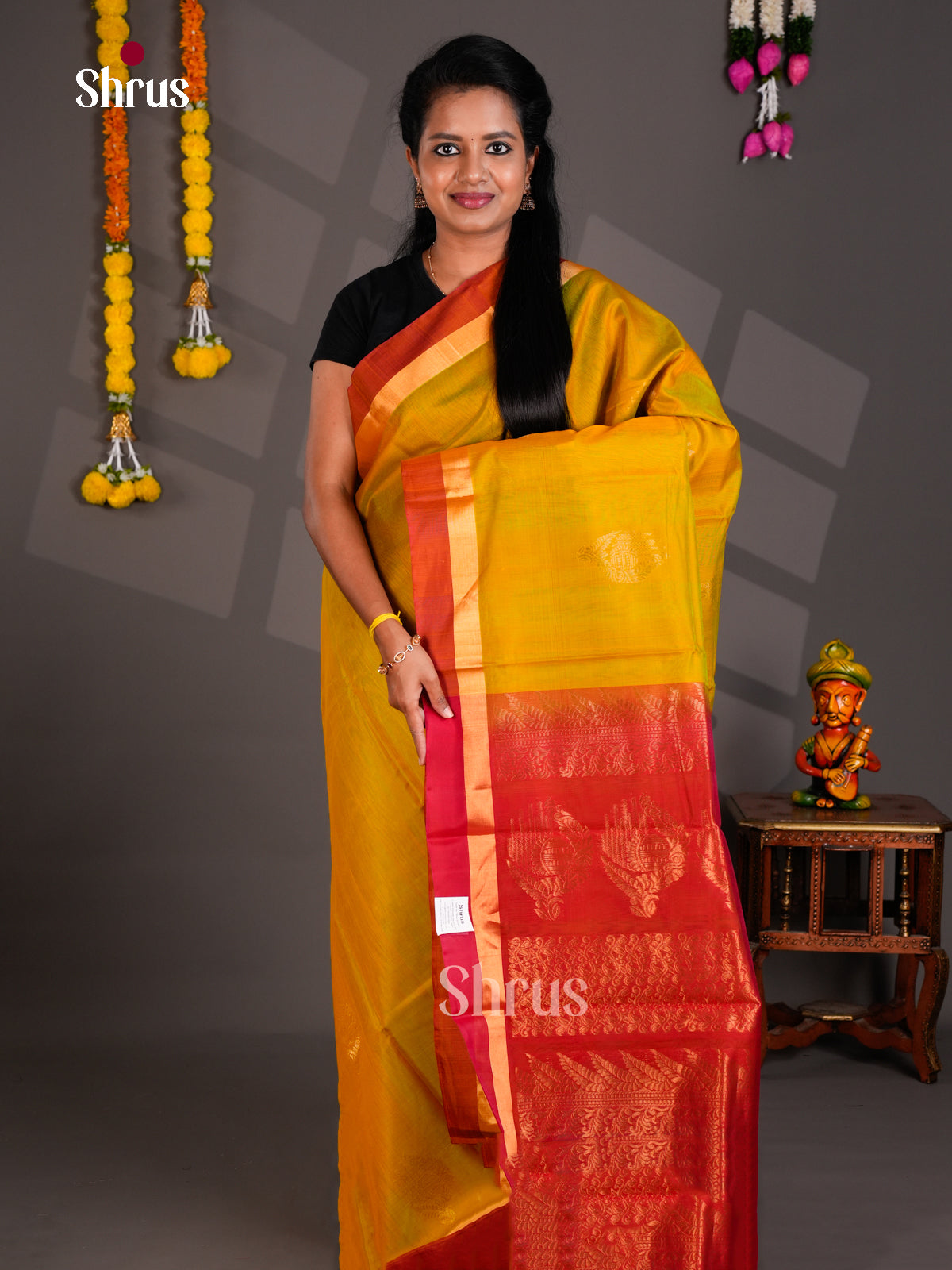 Silk Cotton Saree - EBS21067 - Shop on Shrus.com