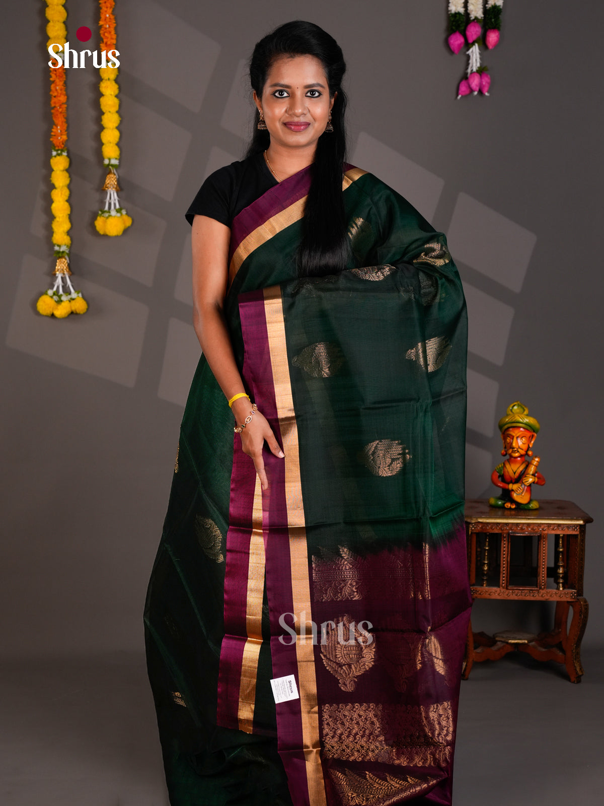 Silk Cotton Saree - EBS21071 - Shop on Shrus.com