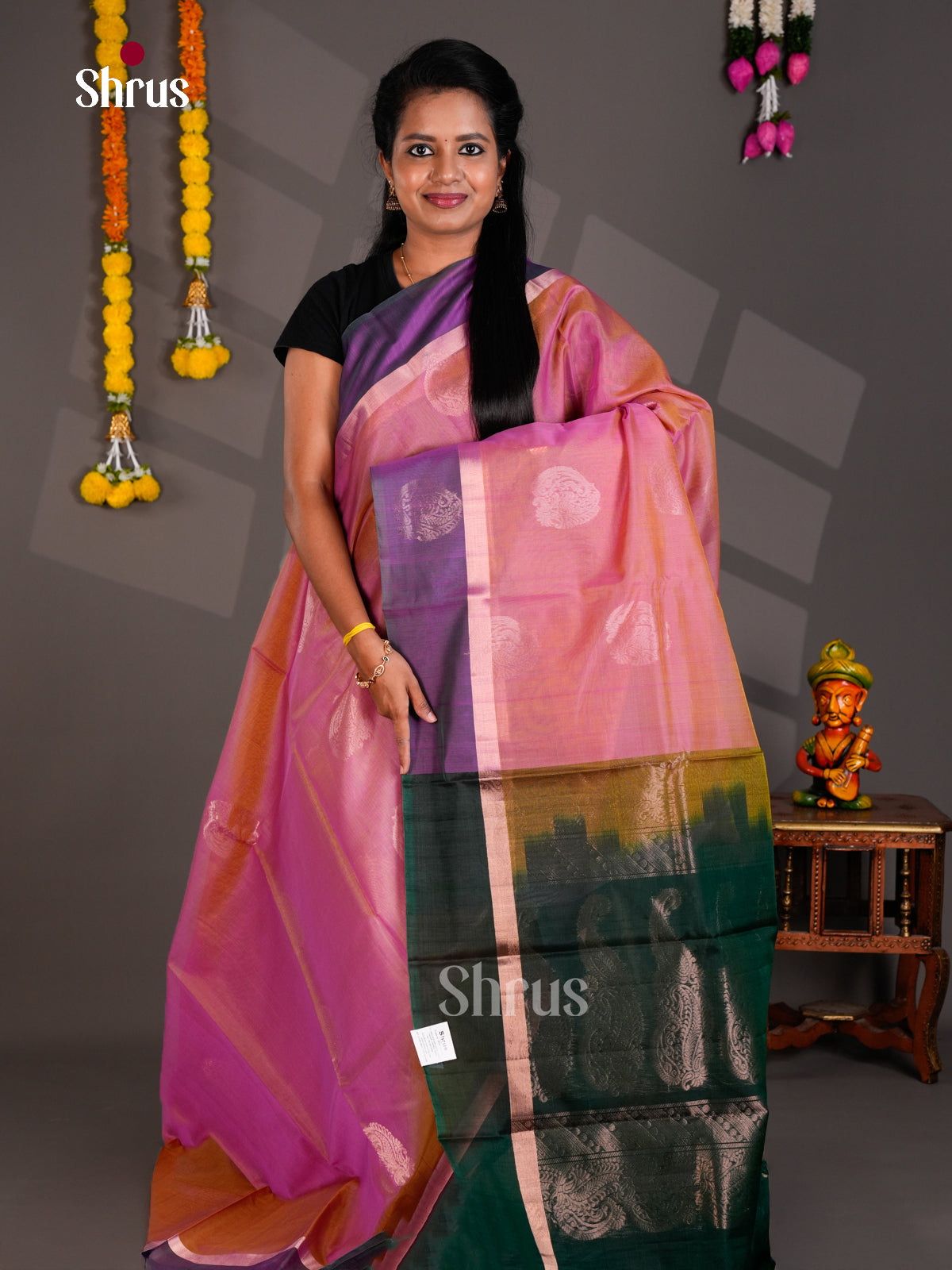 Silk Cotton Saree - EBS21085 - Shop on Shrus.com