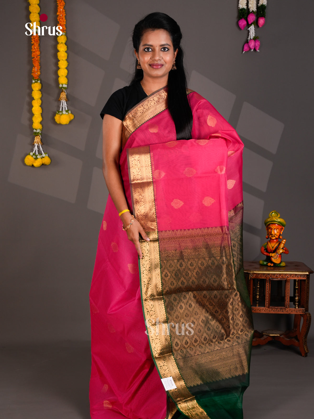 Silk Cotton Saree - EBS21099 - Shop on Shrus.com