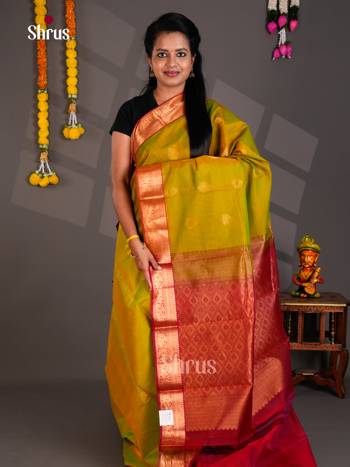 Silk Cotton Saree - EBS21102 - Shop on Shrus.com