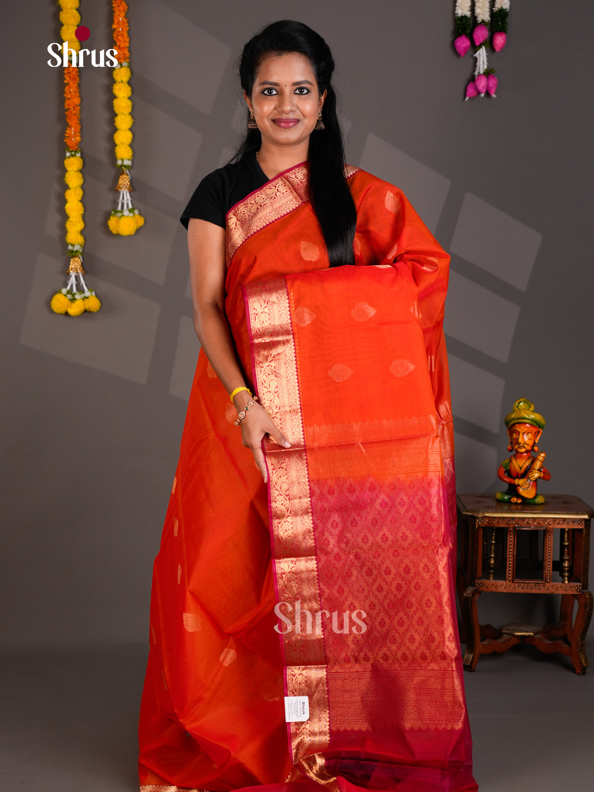 Silk Cotton Saree - EBS21104 - Shop on Shrus.com