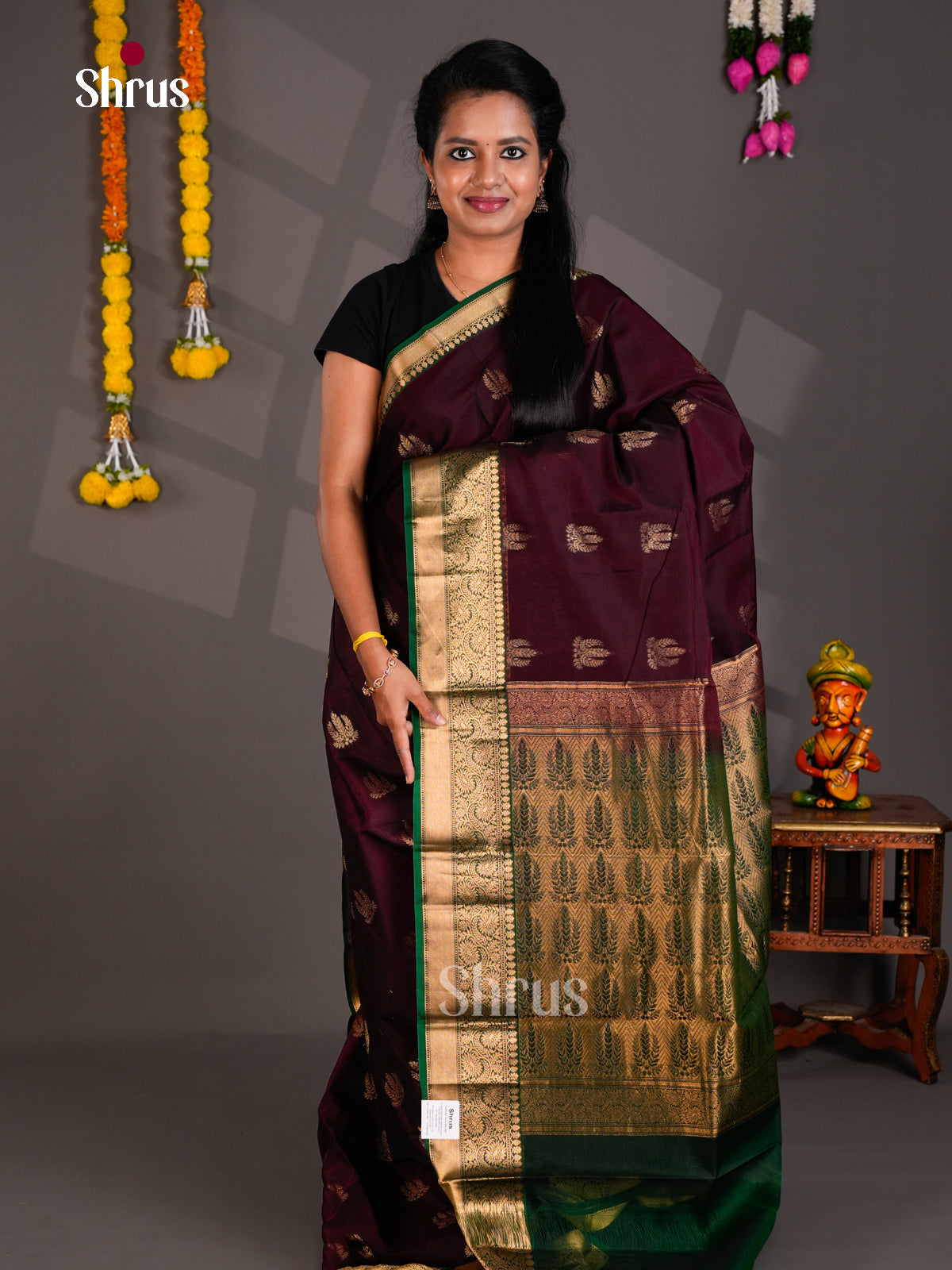 Silk Cotton Saree - EBS21120 - Shop on Shrus.com