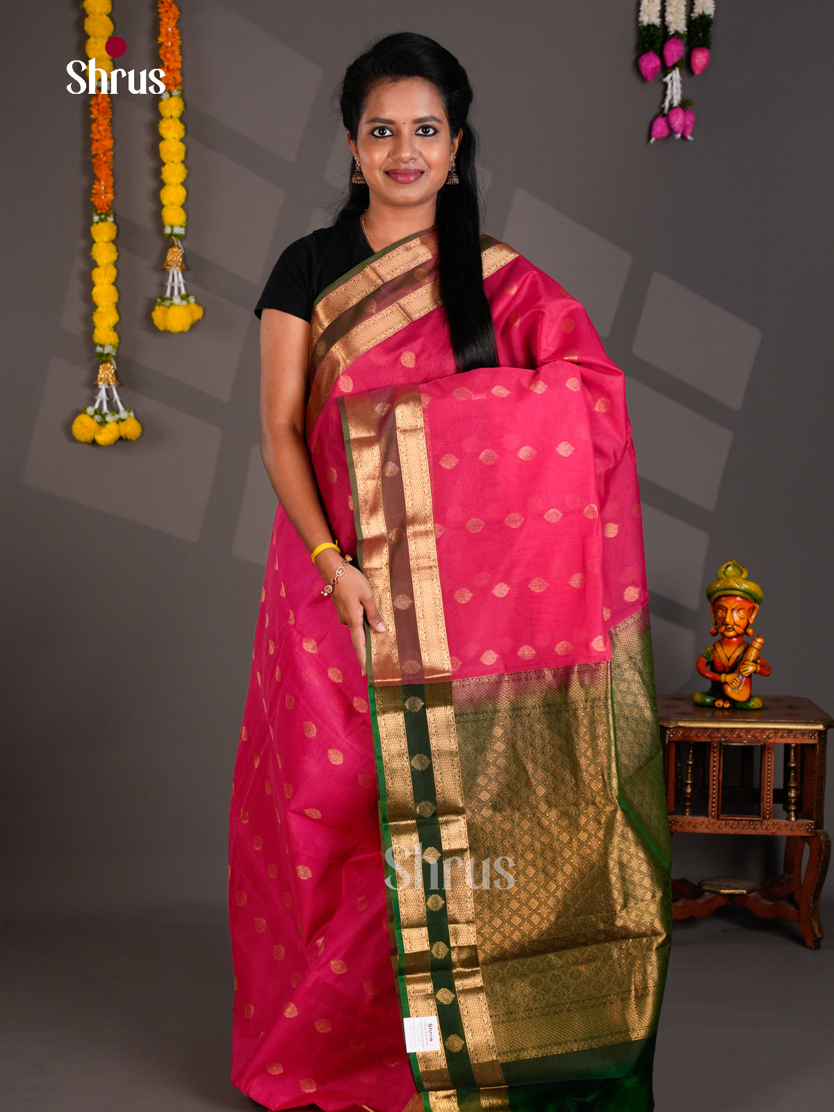 Silk Cotton Saree - EBS21130 - Shop on Shrus.com