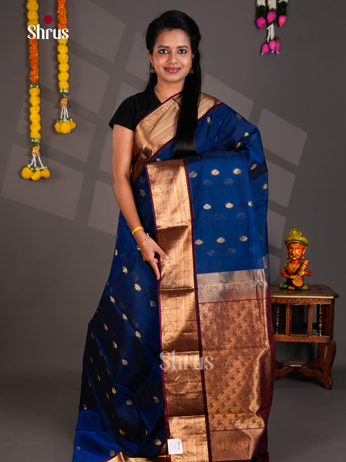 Silk Cotton Saree - EBS21131 - Shop on Shrus.com