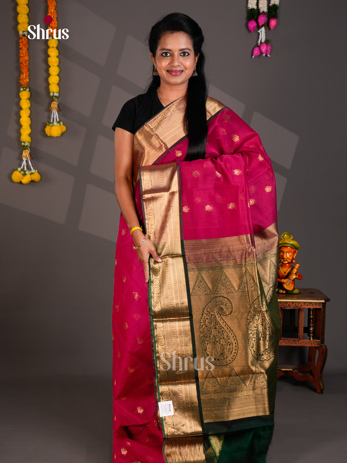 Silk Cotton Saree - EBS21133 - Shop on Shrus.com