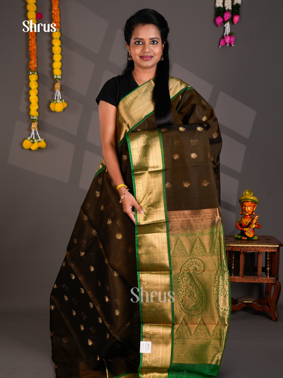 Silk Cotton Saree - EBS21134 - Shop on Shrus.com