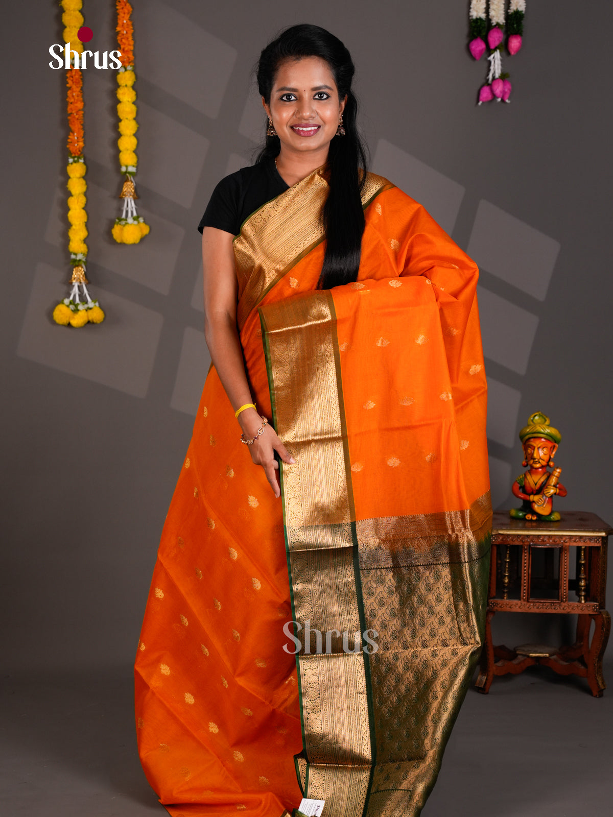 Silk Cotton Saree - EBS21135 - Shop on Shrus.com
