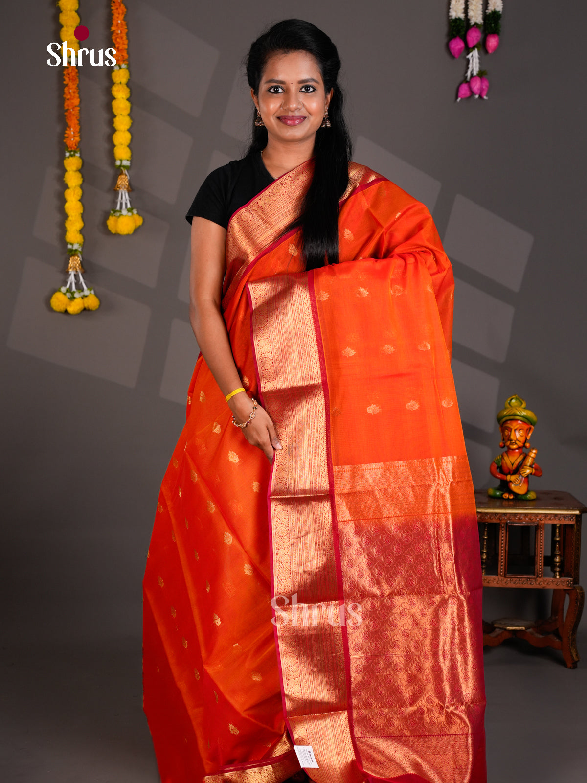 Silk Cotton Saree - EBS21136 - Shop on Shrus.com