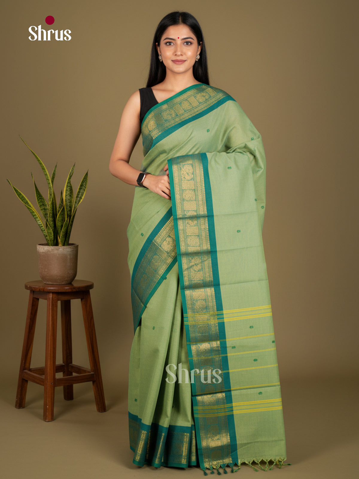 Chettinad Cotton Saree - EBS21138 - Shop on Shrus.com