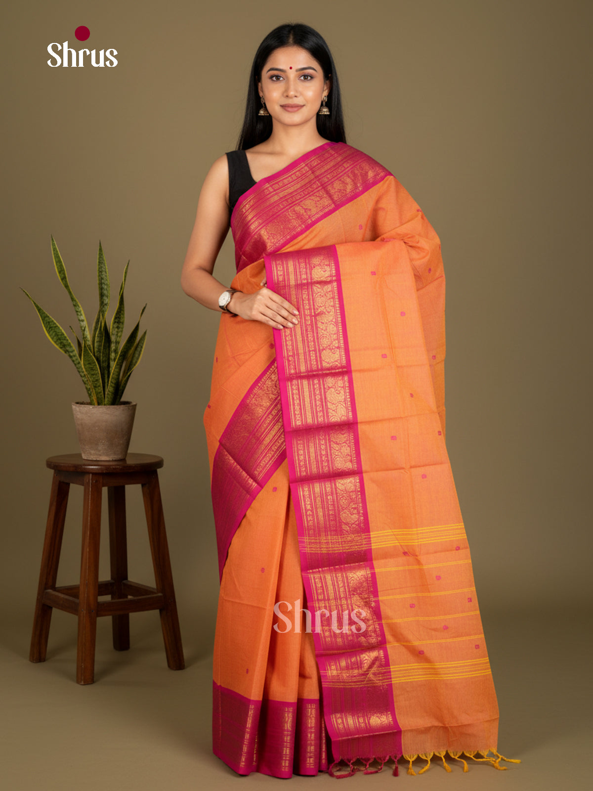 Chettinad Cotton Saree - EBS21152 - Shop on Shrus.com