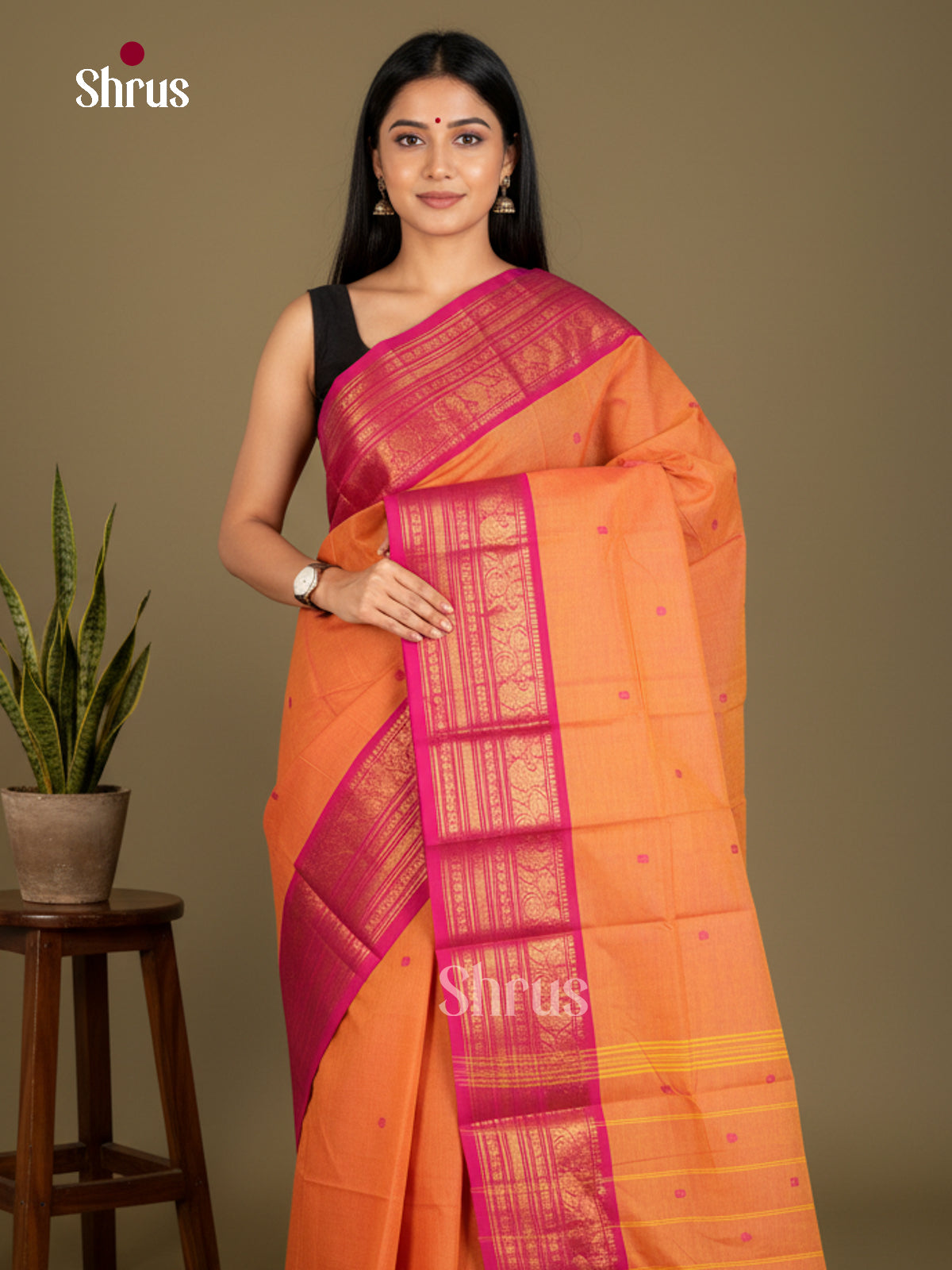 Chettinad Cotton Saree - EBS21152 - Shop on Shrus.com