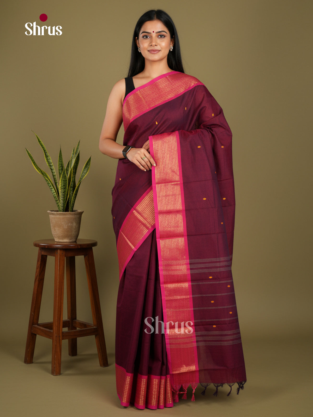 Chettinad Cotton Saree - EBS21159 - Shop on Shrus.com