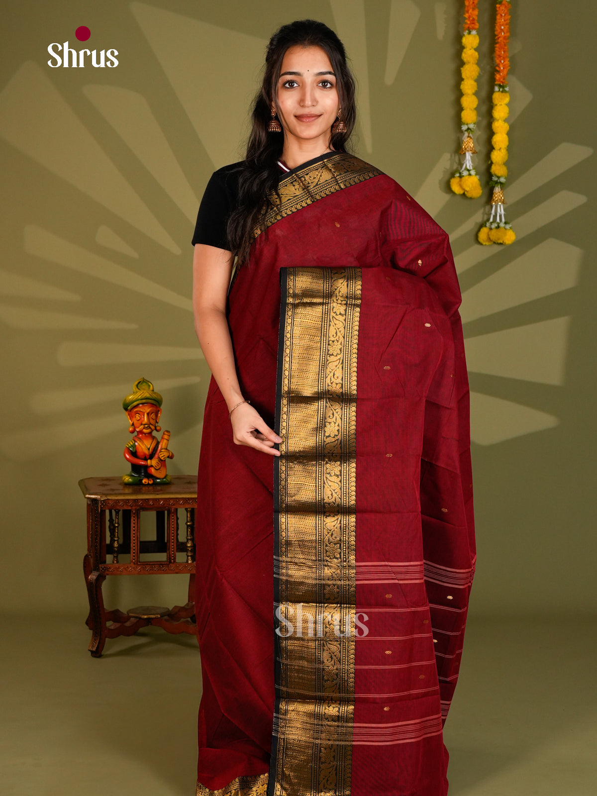 Chettinad Cotton Saree - EBS21161 - Shop on Shrus.com