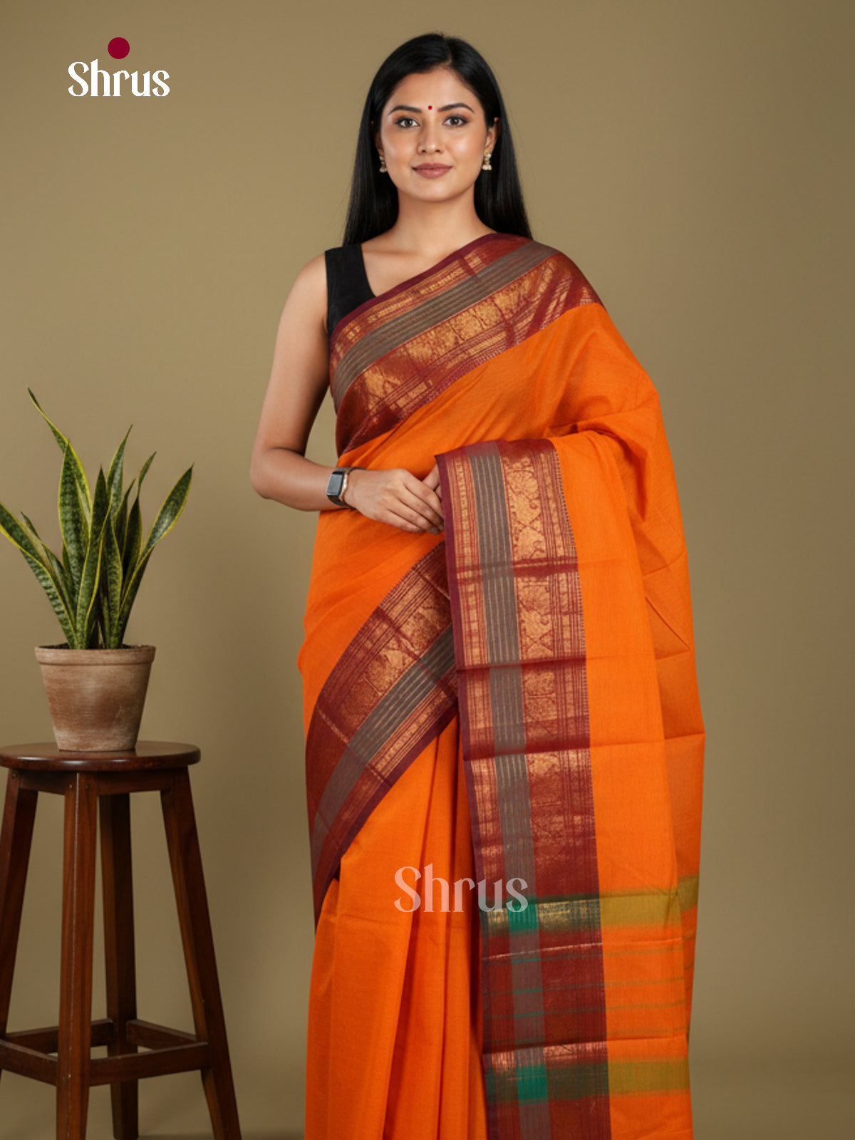 Chettinad Cotton Saree - EBS21165 - Shop on Shrus.com