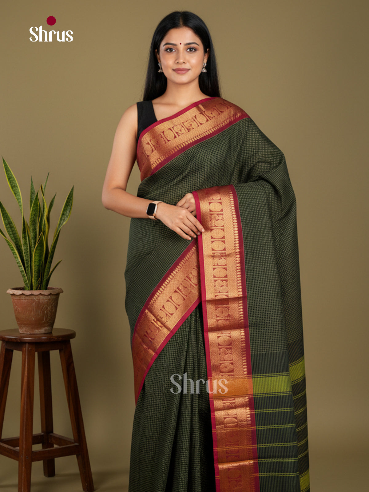Chettinad Cotton Saree - EBS21198 - Shop on Shrus.com