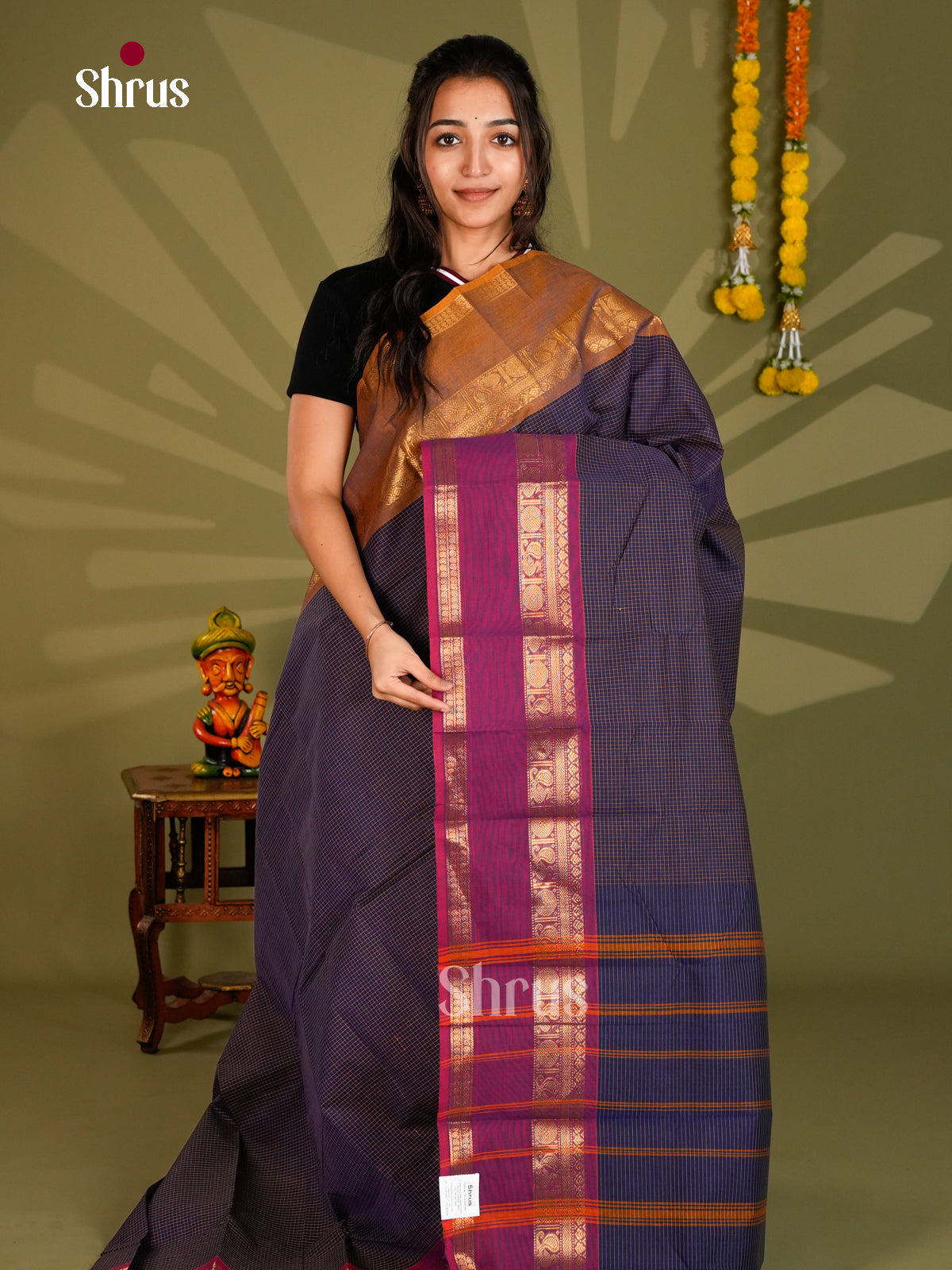 Chettinad Cotton Saree - EBS21203 - Shop on Shrus.com