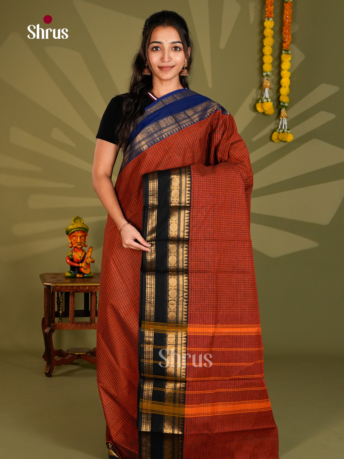 Chettinad Cotton Saree - EBS21205 - Shop on Shrus.com