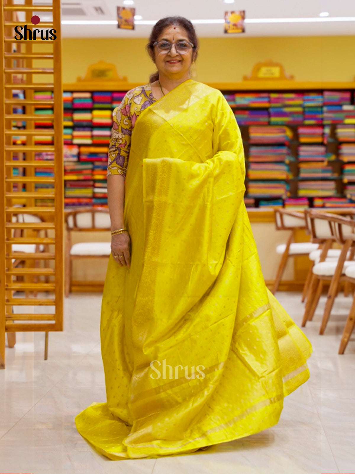 Semi Rawsilk Saree - EBS21206 - Shop on Shrus.com