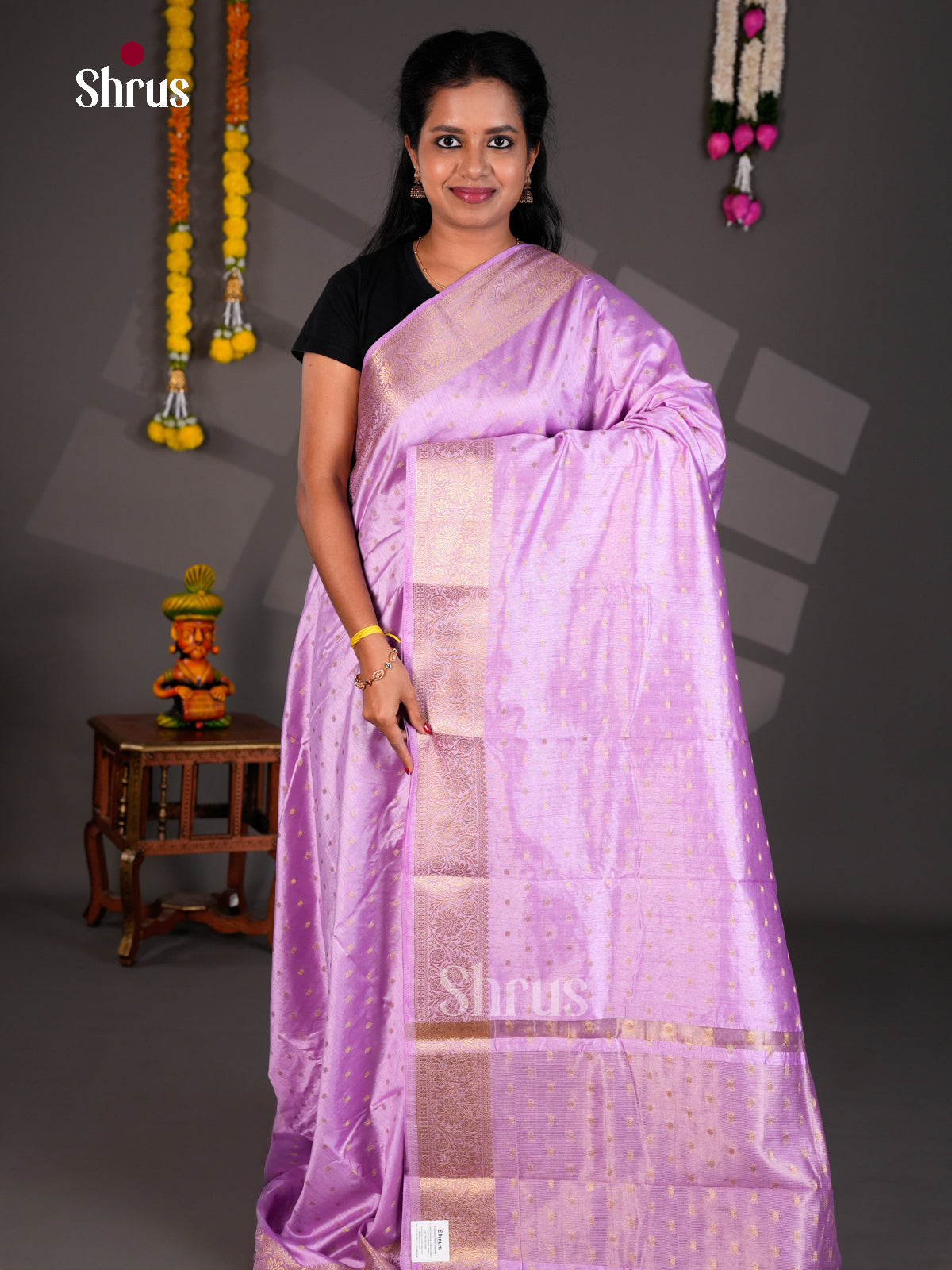 Semi Rawsilk Saree - EBS21219 - Shop on Shrus.com