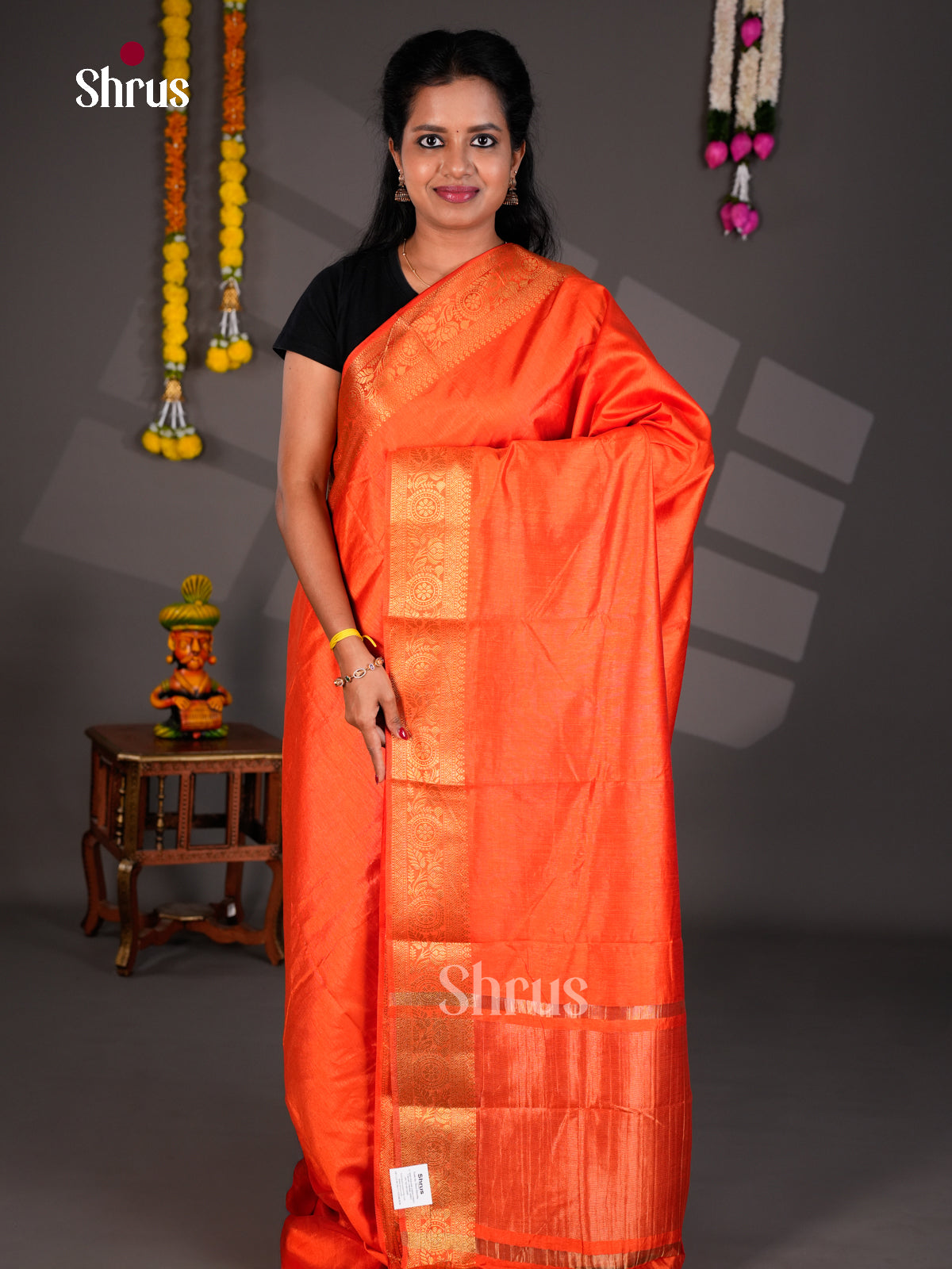 Semi Rawsilk Saree - EBS21224 - Shop on Shrus.com