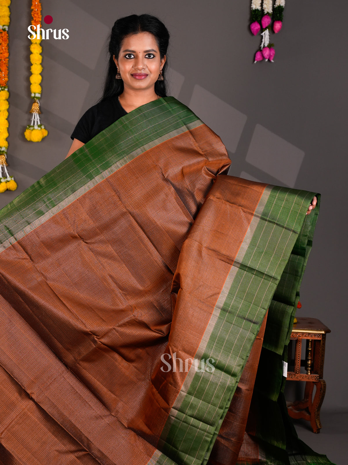 Kanchipuram silk Saree - EBS23067 - Shop on Shrus.com