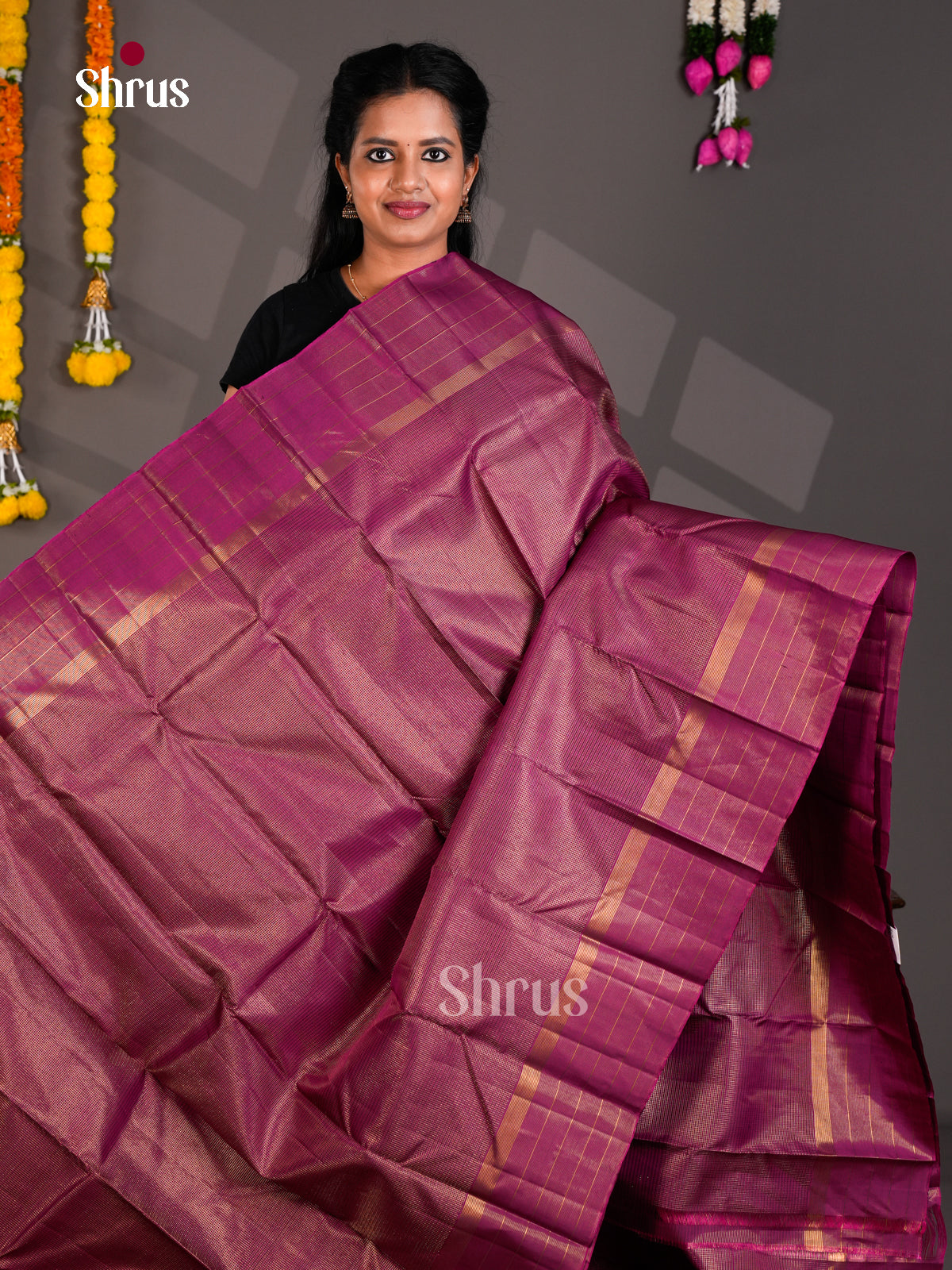 Kanchipuram silk Saree - EBS23069 - Shop on Shrus.com