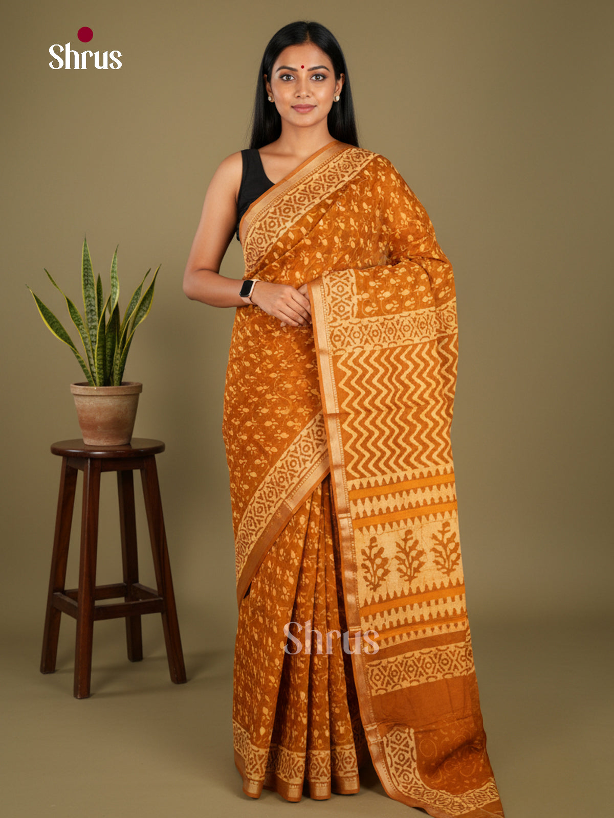 Jaipur cotton Saree - EBS23160 - Shop on Shrus.com