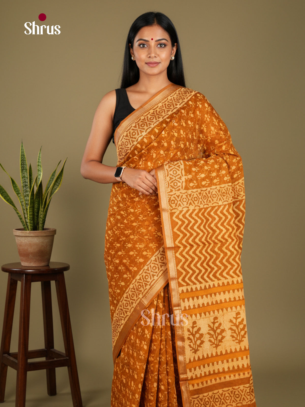 Jaipur cotton Saree - EBS23160 - Shop on Shrus.com