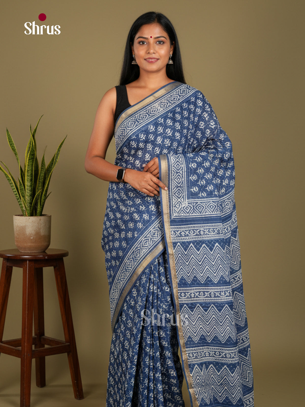 Jaipur cotton Saree - EBS23162 - Shop on Shrus.com